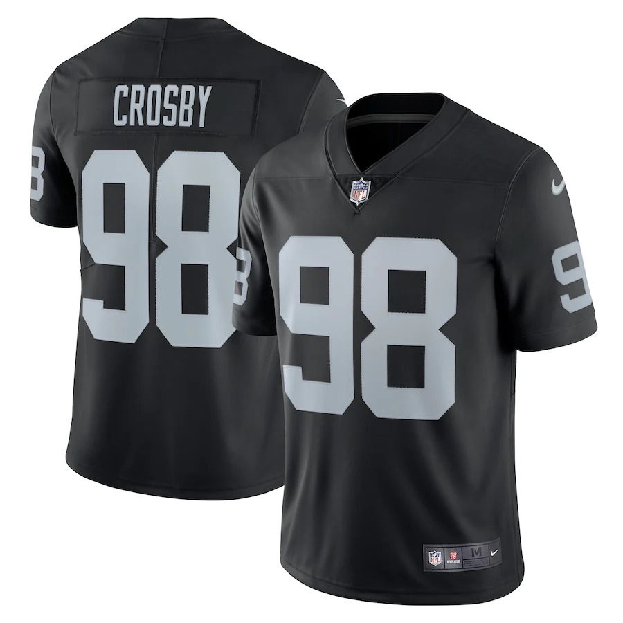 Men Las Vegas Raiders 98 Maxx Crosby Nike Black Limited NFL Jersey